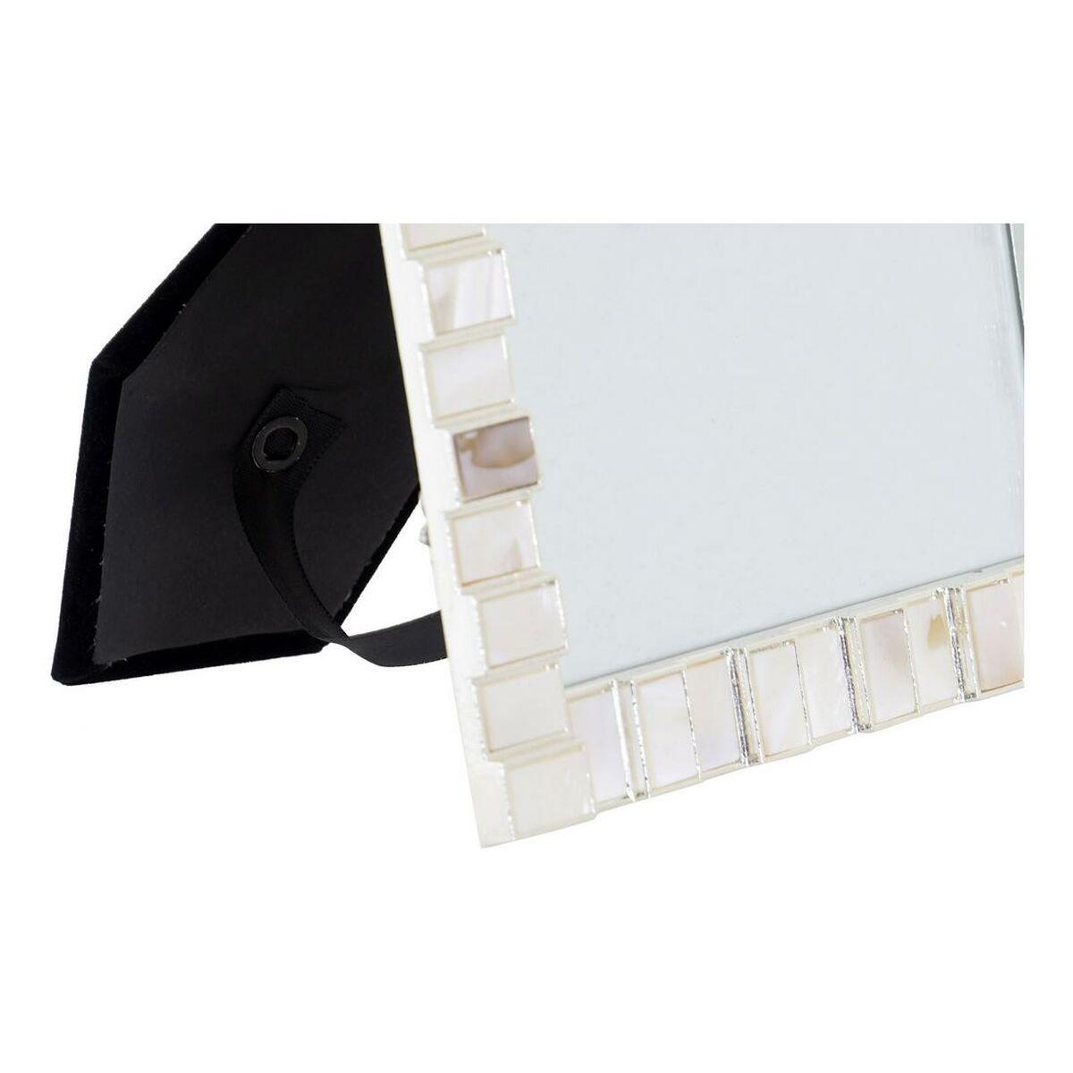 Marco de Fotos DKD Home Decor Blanco Metal Nácar