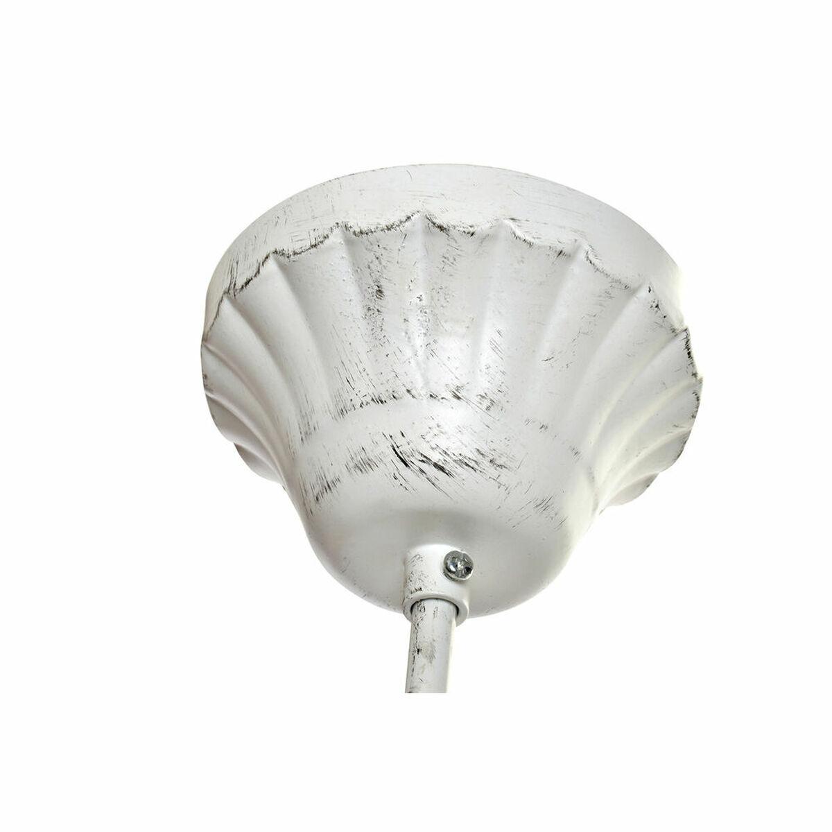 Lámpara de Techo DKD Home Decor Blanco Metal Abeto Plástico 40 W Romántico Decapé 58 x 58 x 56 cm