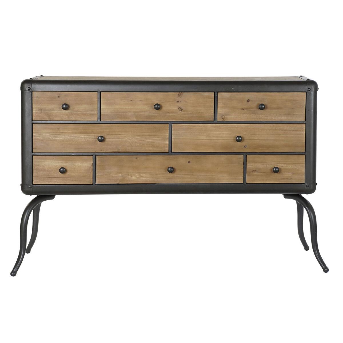 Cajonera DKD Home Decor Abeto Metal (129 x 42 x 79 cm)