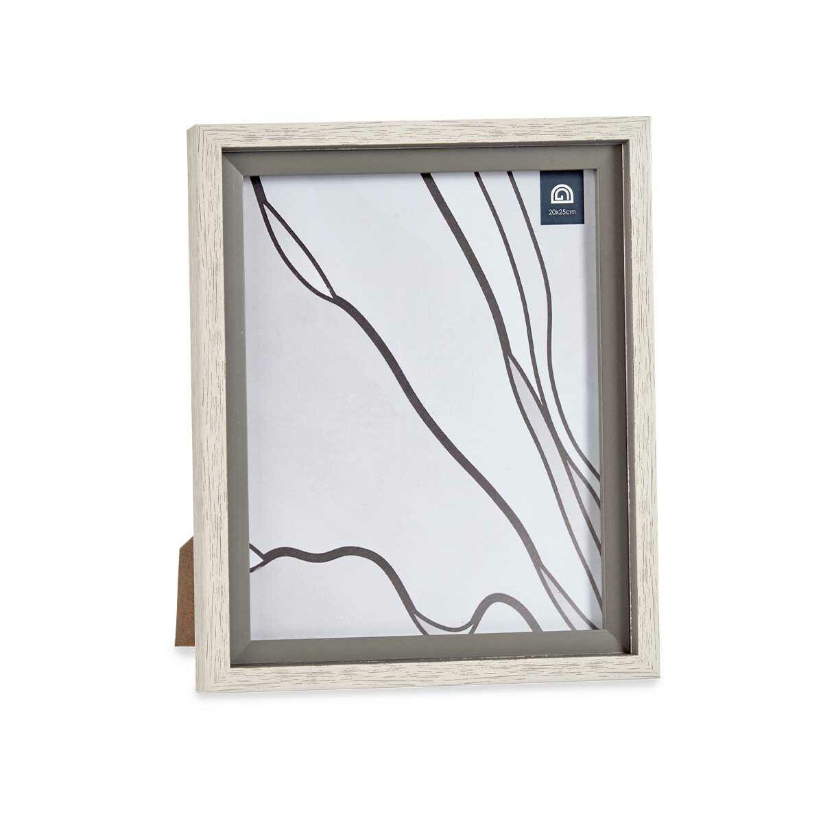 Marco de Fotos Gris Marrón 24 x 2 x 29 cm Cristal Madera Plástico