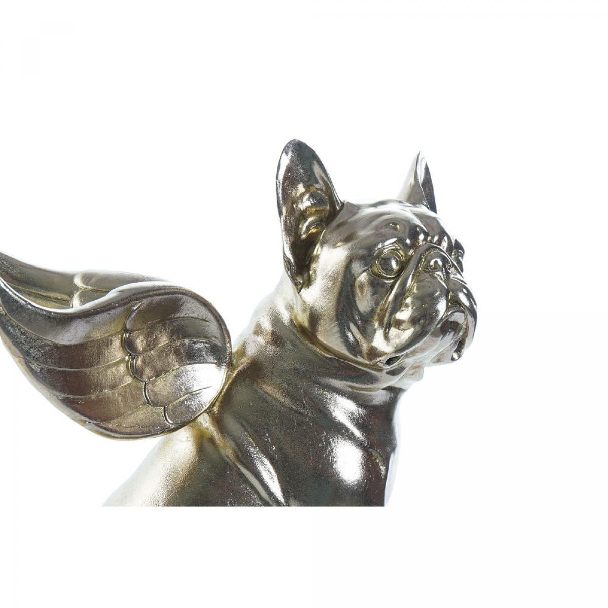 Figura Decorativa DKD Home Decor S3019515 24 x 20 x 27 cm Dorado Perro (2 Unidades)