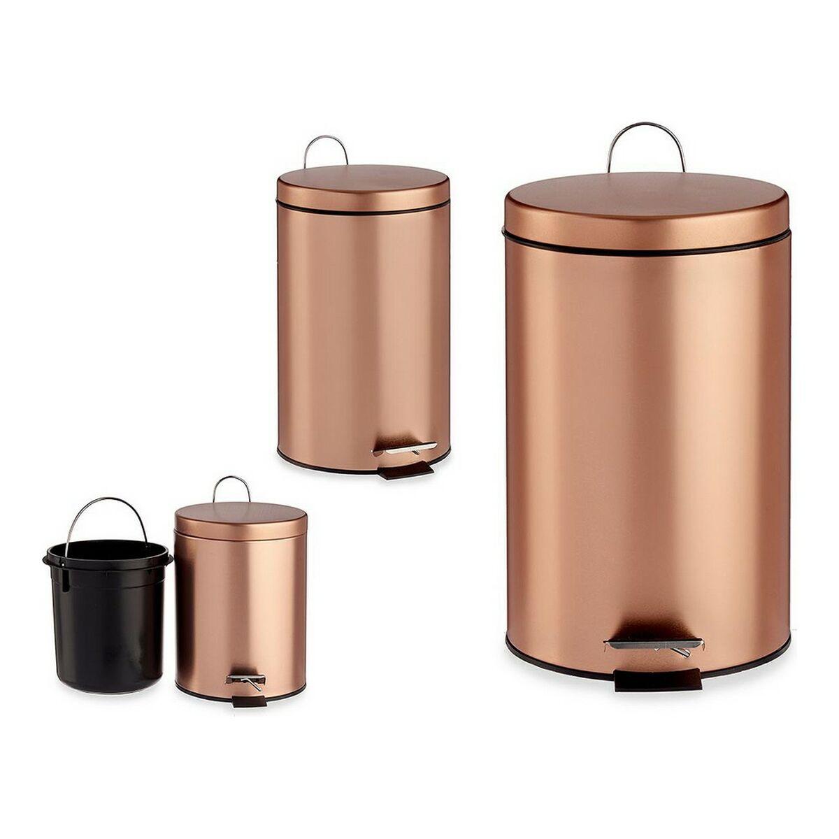 Papelera con Pedal Berilo B0988A 12L Cobre 12 L