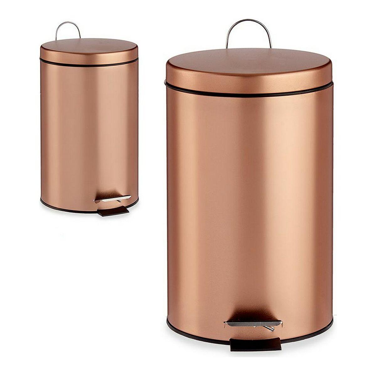 Papelera con Pedal Berilo B0988A 7L Cobre 7 L