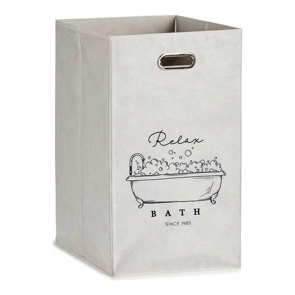 Cesta Multiusos Berilo Relax Bath Blanco Cartón 60 L 35 x 57 x 35 cm Plegable
