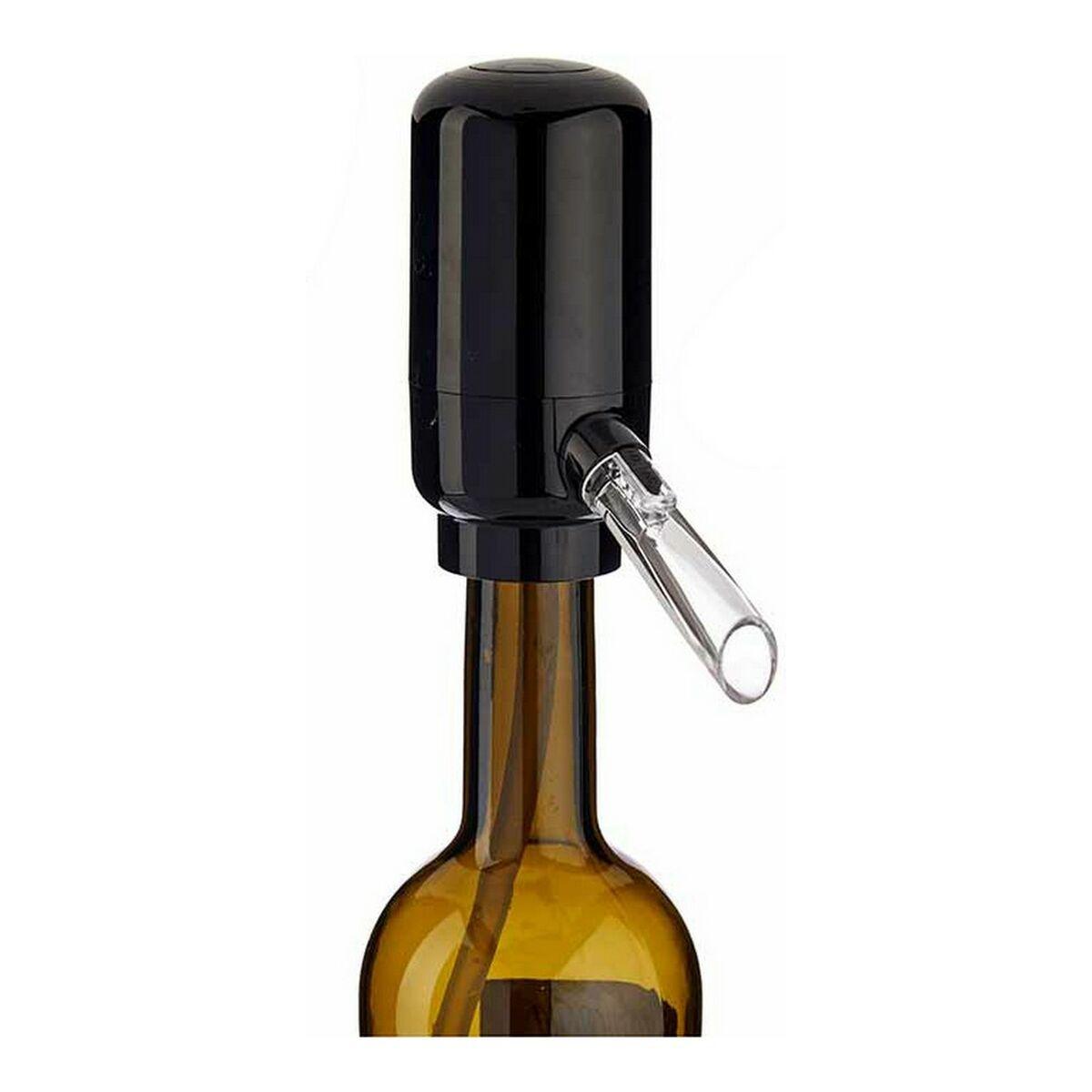 Dispensador Aireador de Vino Negro Transparente Silicona ABS 5 x 11 x 10 cm