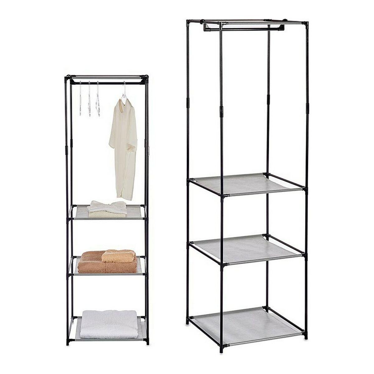 Armario ropero Kipit WR4205NB Negro Gris Hierro Plástico 43,5 x 160 x 50 cm