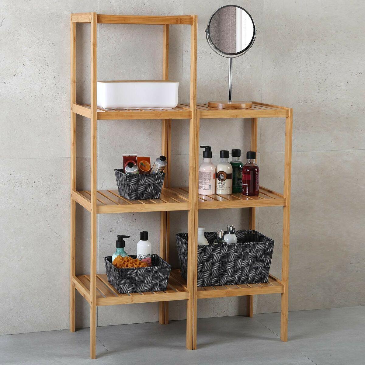 Estantería de Baño Versa Bambú (33 x 110 x 34 cm)