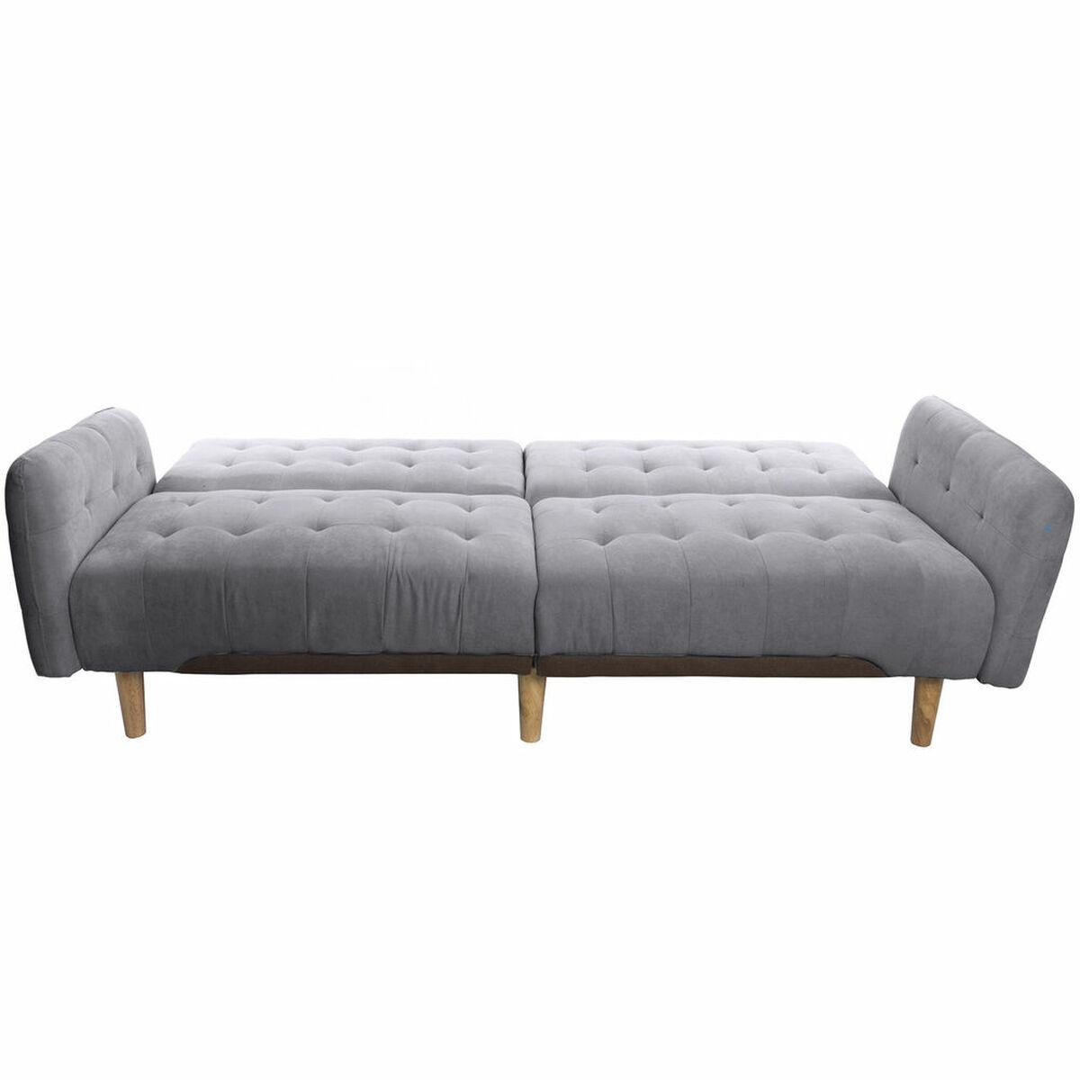 Sofá Cama DKD Home Decor Gris Poliéster Madera Plástico Moderno Scandi 190 x 75 x 75 cm