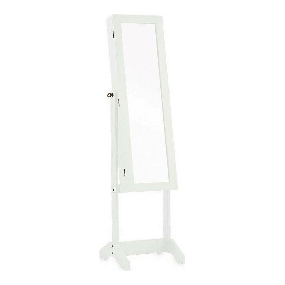 Espejo Joyero de Pie Blanco Madera MDF (36 x 140 x 36,5 cm)