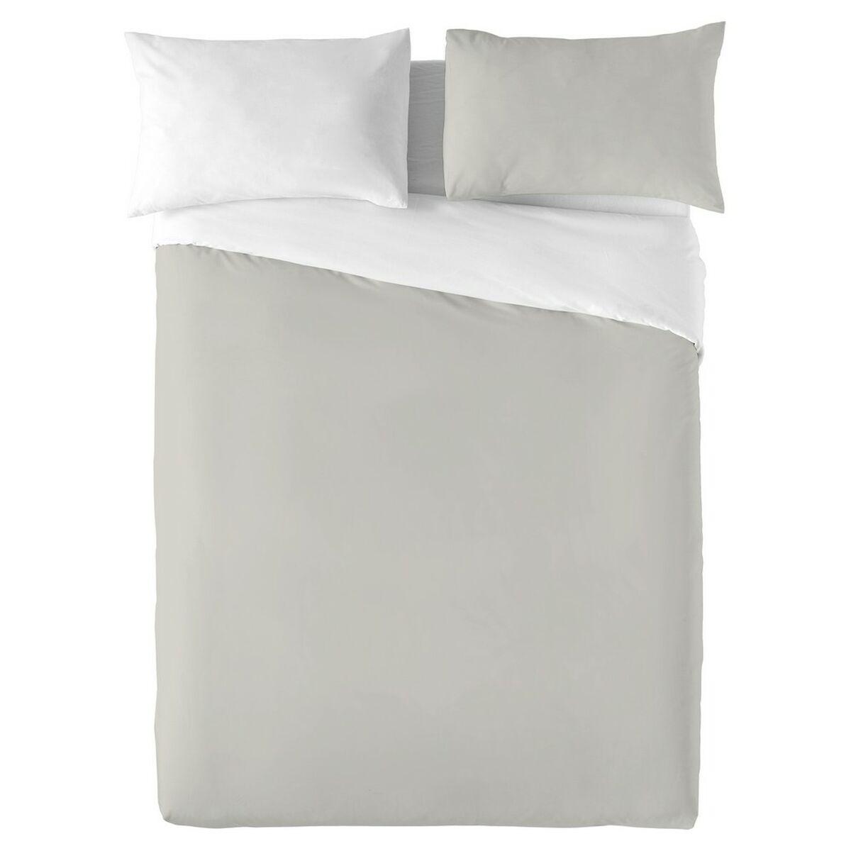 Funda Nórdica Naturals FUNDA NORDICA BICOLOR REVERSIBLE Beige Gris Cama de 200 280 x 270 cm 280 x 240 cm Reversible