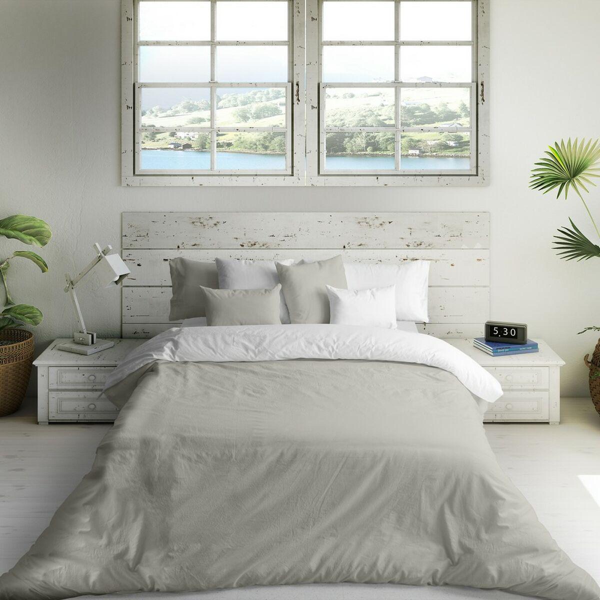 Funda Nórdica Naturals FUNDA NORDICA BICOLOR REVERSIBLE Beige Gris Cama de 200 280 x 270 cm 280 x 240 cm Reversible