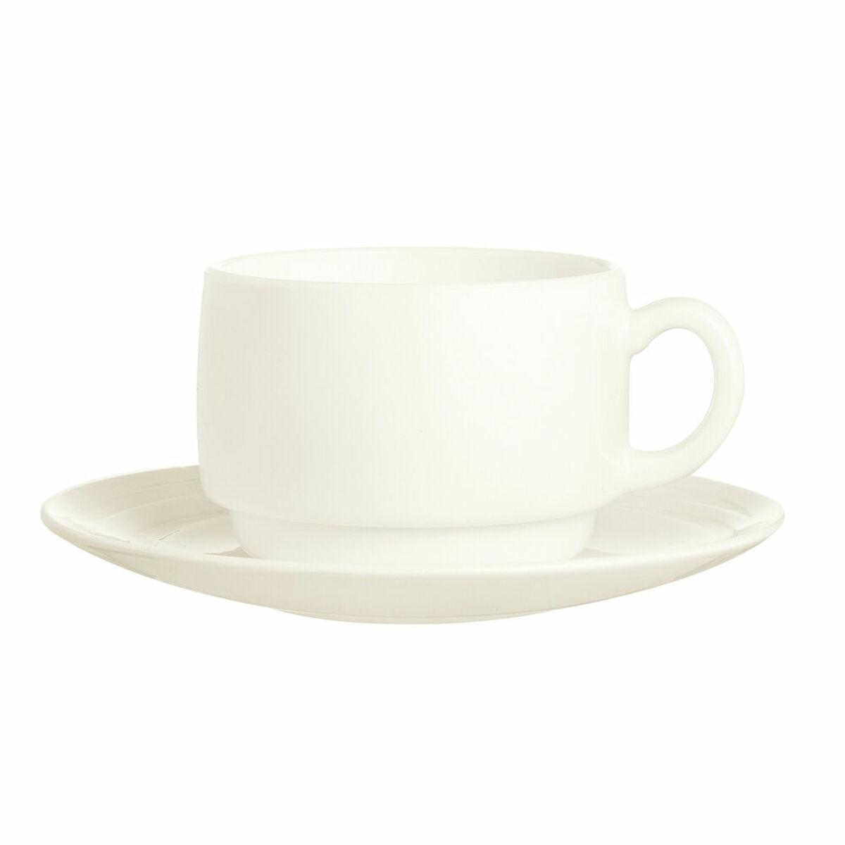 Juego de Tazas de Café Arcoroc Intensity Zenix 12 Unidades Beige Vidrio (19 cl)