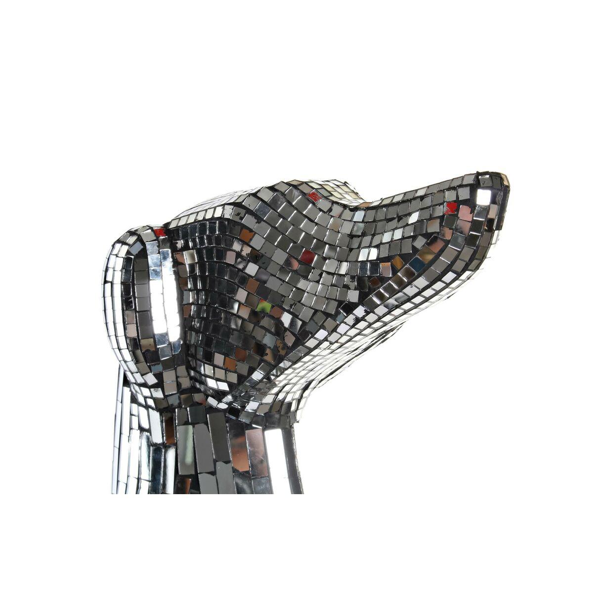 Figura Decorativa DKD Home Decor Plateado Resina Perro (36 x 23 x 78 cm)