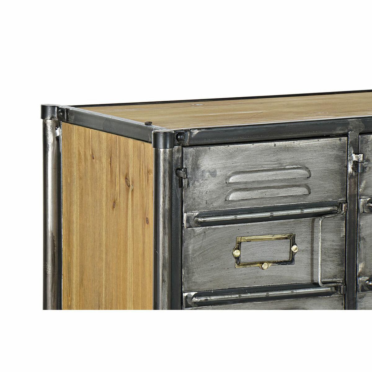 Consola DKD Home Decor Marrón Negro Metalizado Metal Abeto 129,5 x 34 x 88 cm