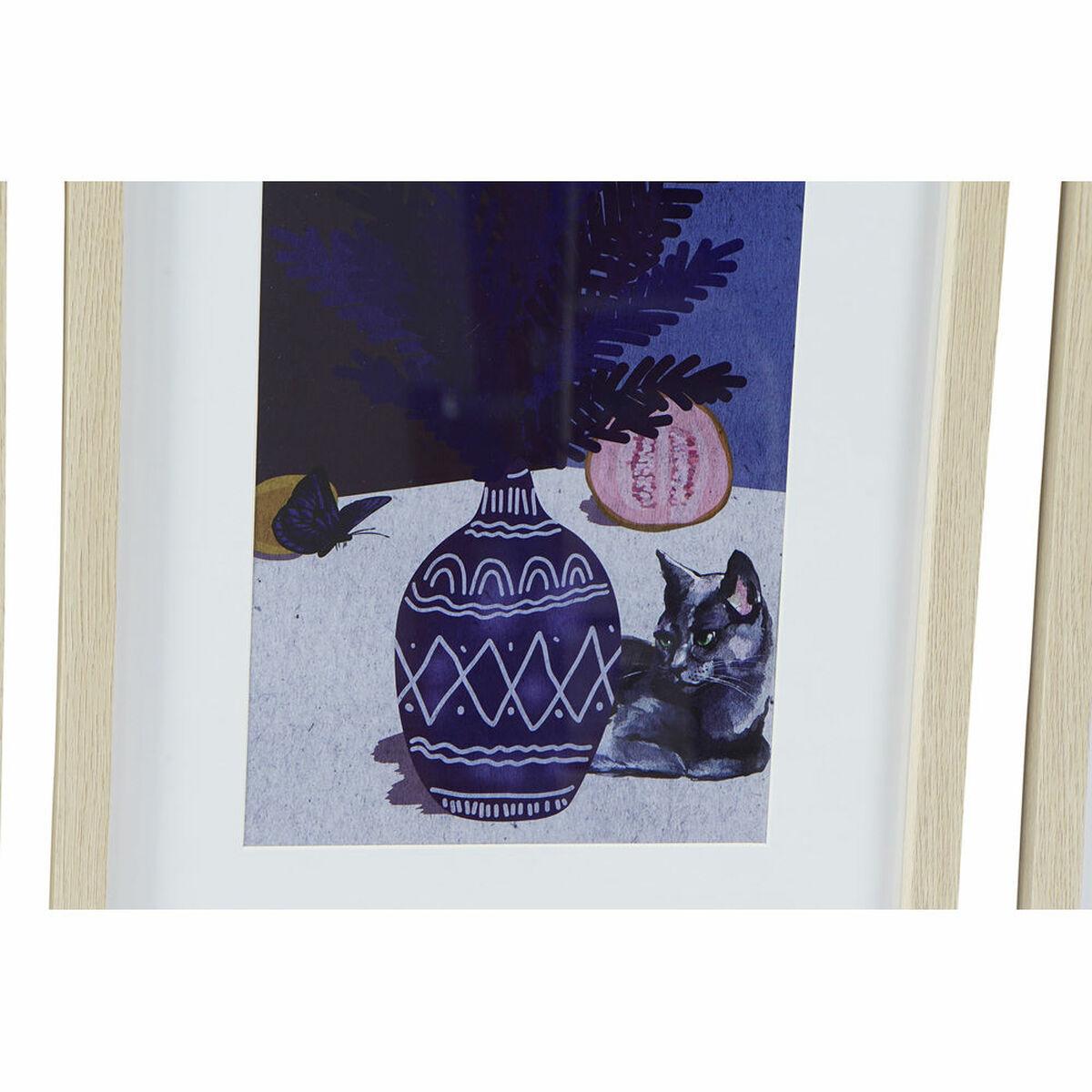 Cuadro DKD Home Decor Jarrón (35 x 2 x 45 cm) (4 Unidades)