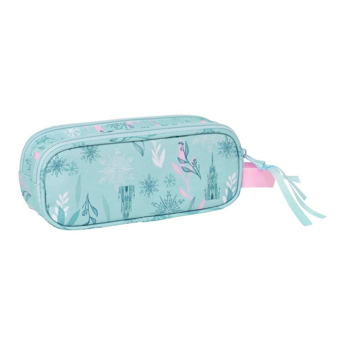 Estuche Escolar Frozen One heart Verde Turquesa 21 x 8 x 6 cm