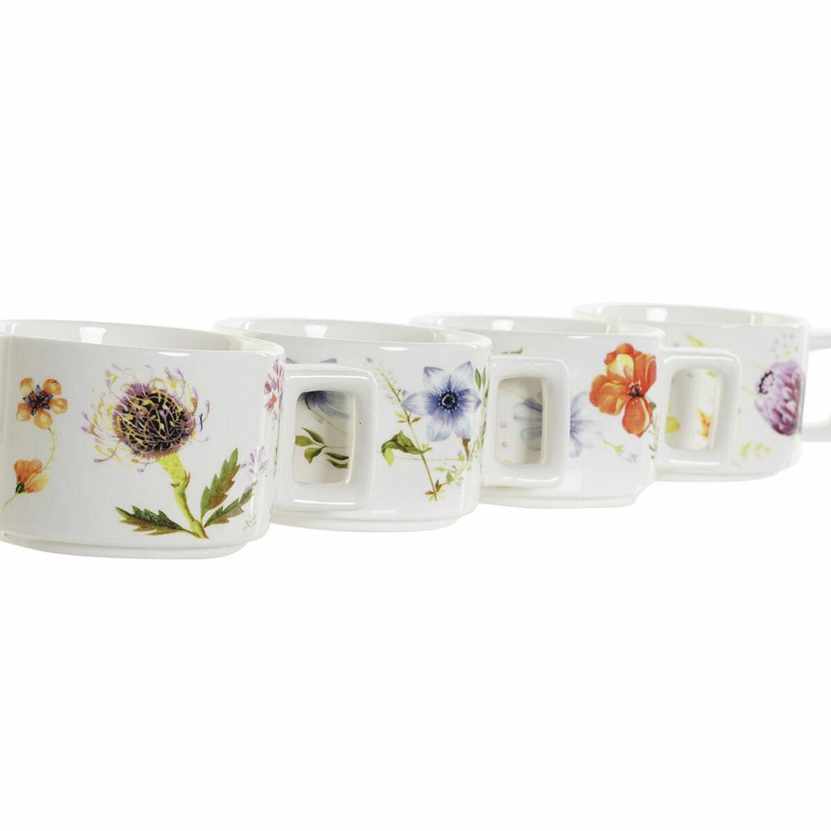 Juego de Tazas de Café DKD Home Decor Multicolor Metal Dolomita 260 ml