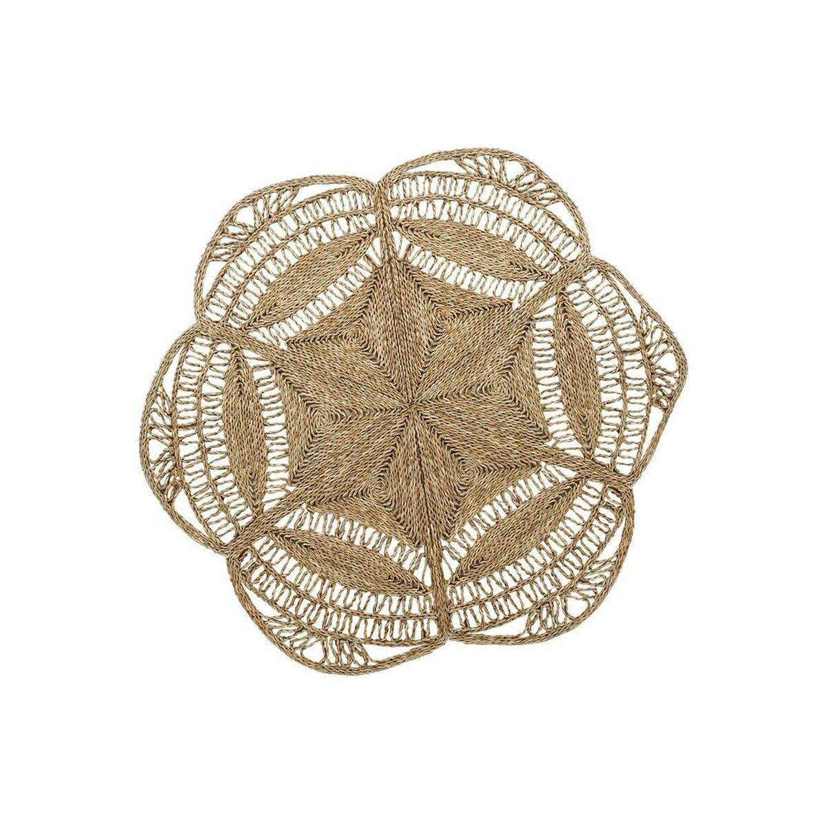 Alfombra DKD Home Decor Marrón Natural Estrella Boho 150 x 150 x 1 cm