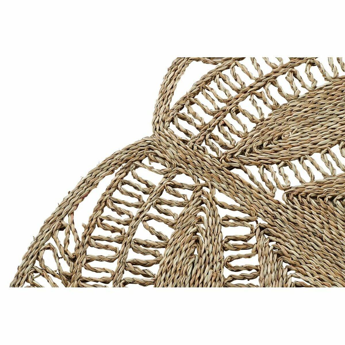 Alfombra DKD Home Decor Marrón Natural Estrella Boho 150 x 150 x 1 cm