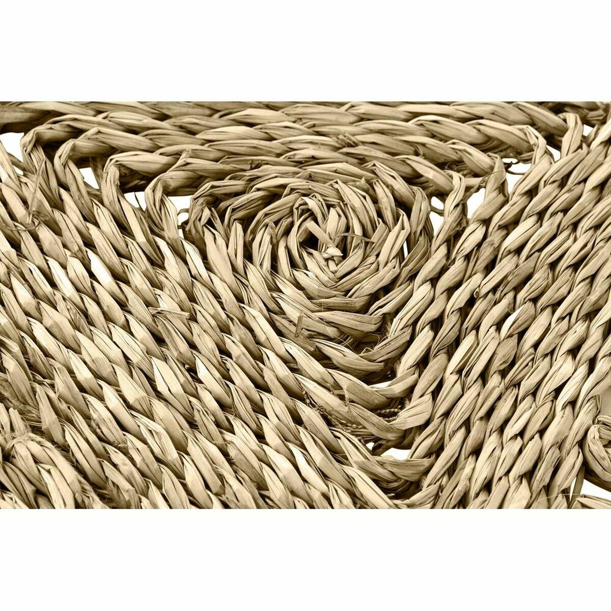 Alfombra DKD Home Decor Marrón Natural Estrella Boho 150 x 150 x 1 cm