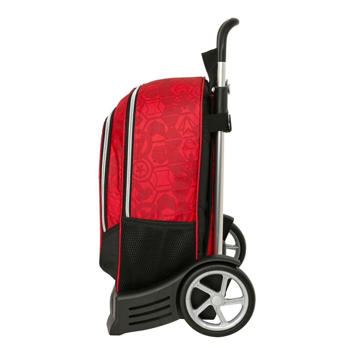 Mochila Escolar con Ruedas The Avengers Infinity Negro Rojo 32 x 42 x 14 cm