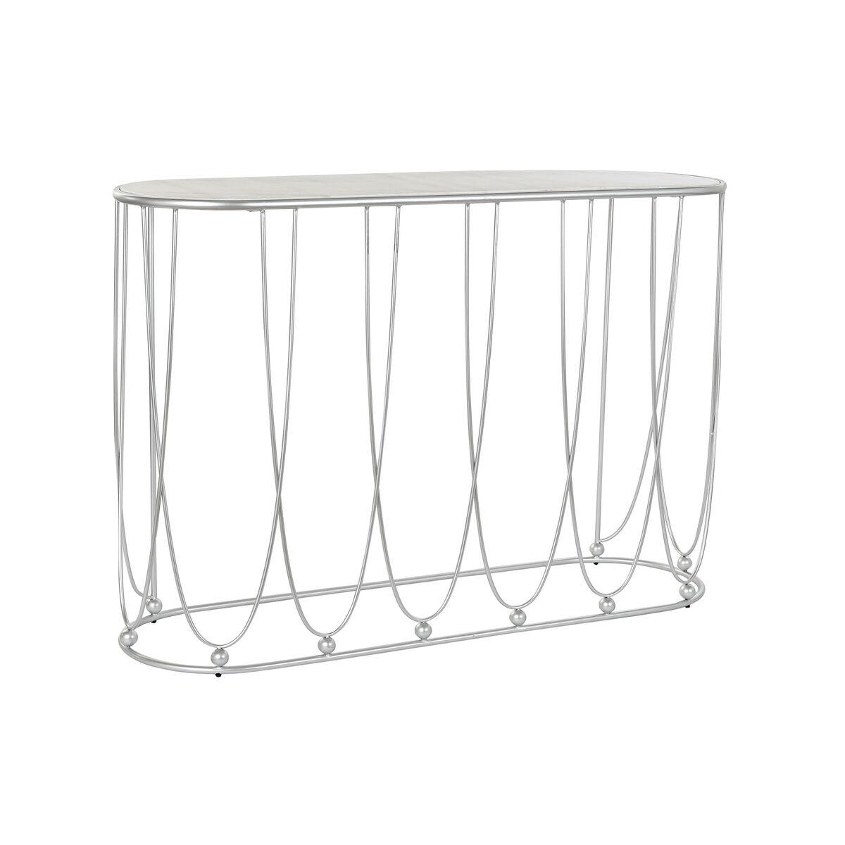Recibidor DKD Home Decor Blanco Plateado 115 x 35 x 78 cm