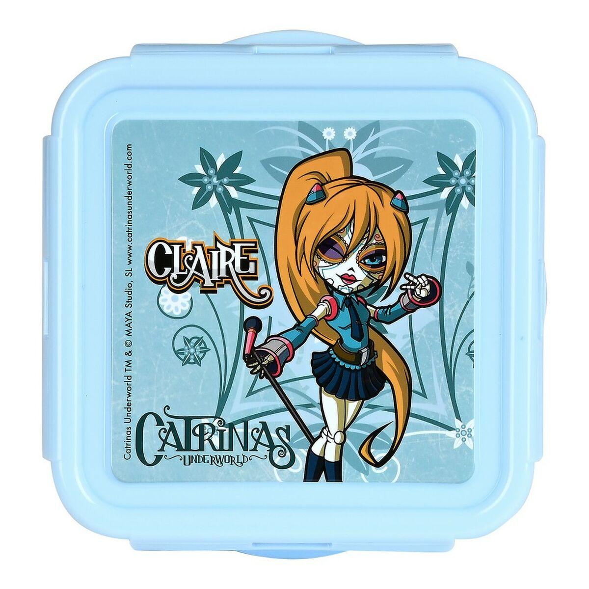 Fiambrera Catrinas Claire, noelia y lila Poliuretano Azul (13 x 7.5 x 13 cm)
