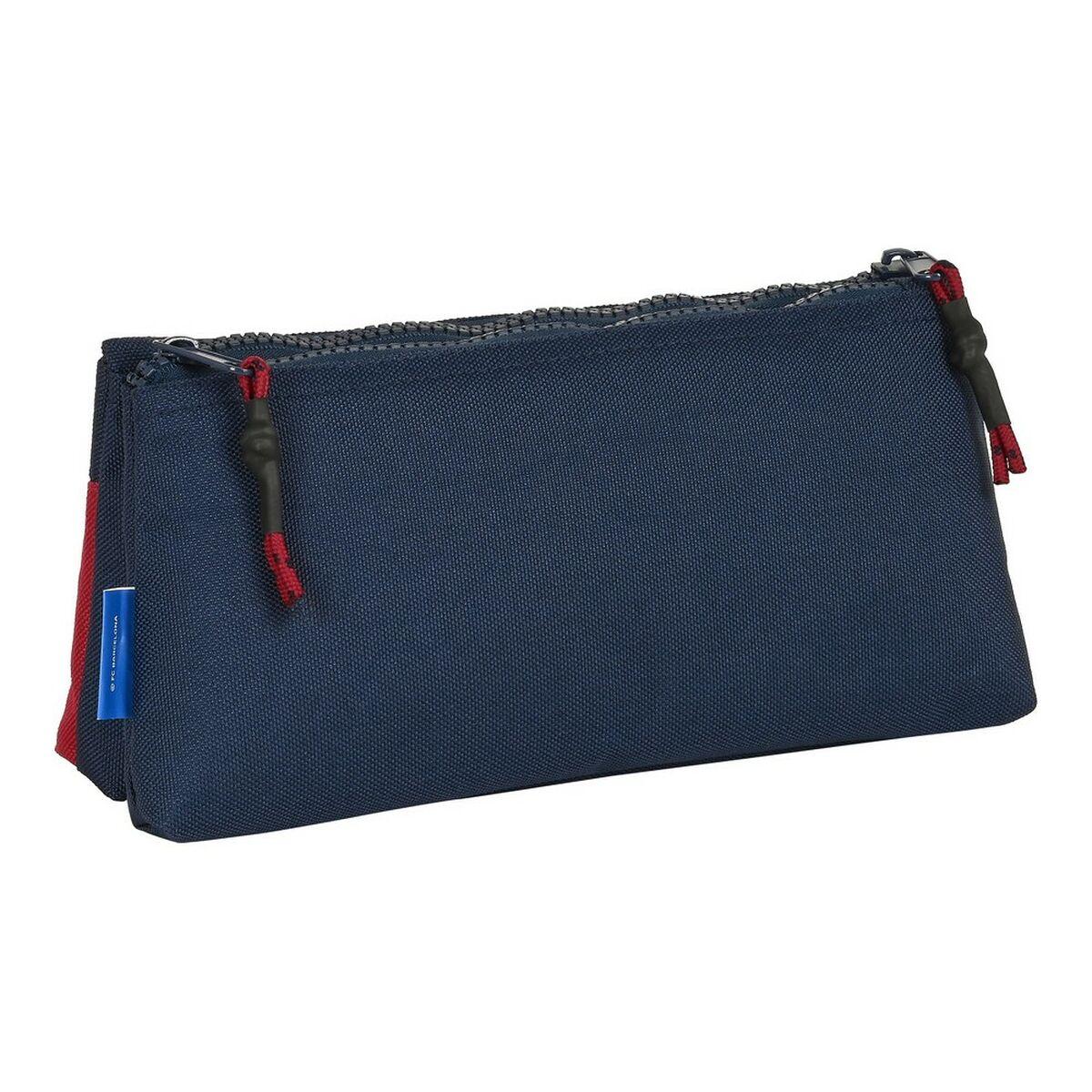 Neceser de Viaje F.C. Barcelona Corporativa Azul Blanco Granate Deportivo 22 x 10 x 8 cm
