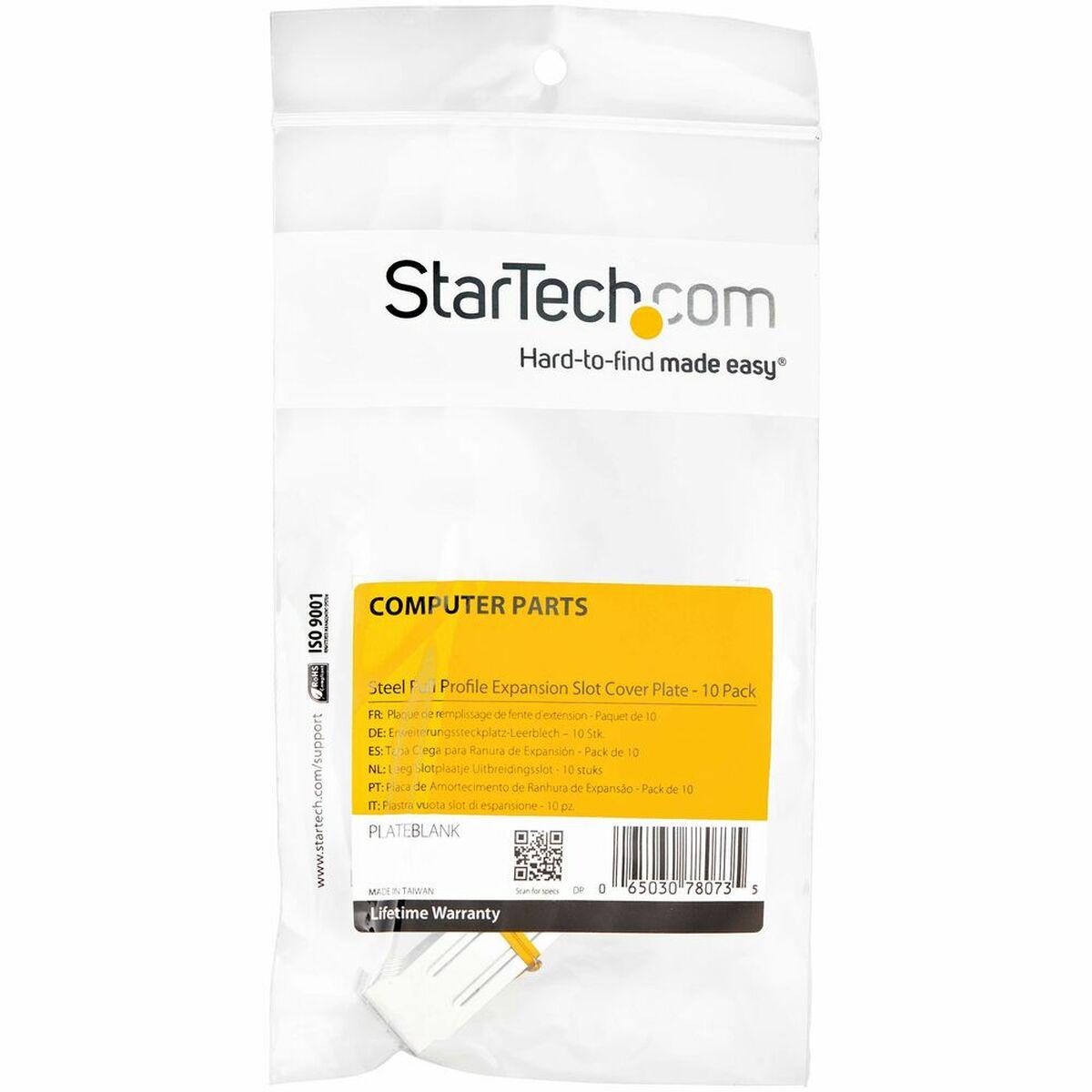 Cubierta protectora Startech PLATEBLANK Negro