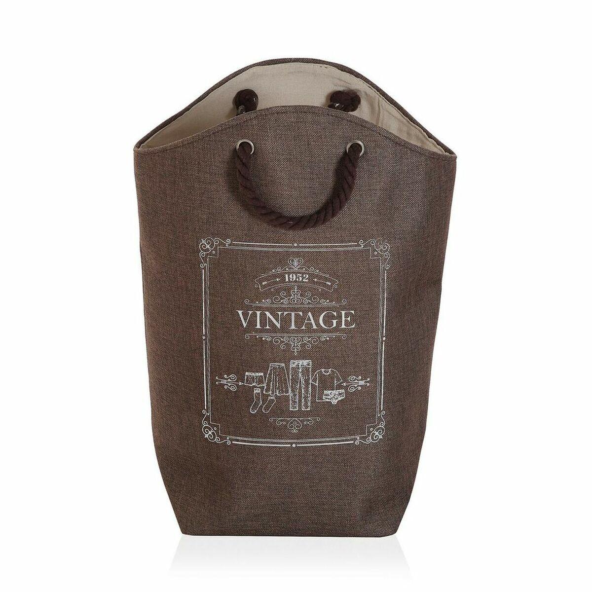 Cesto para la Ropa Sucia Versa Adele Chocolate (52 x 60 x 52 cm)