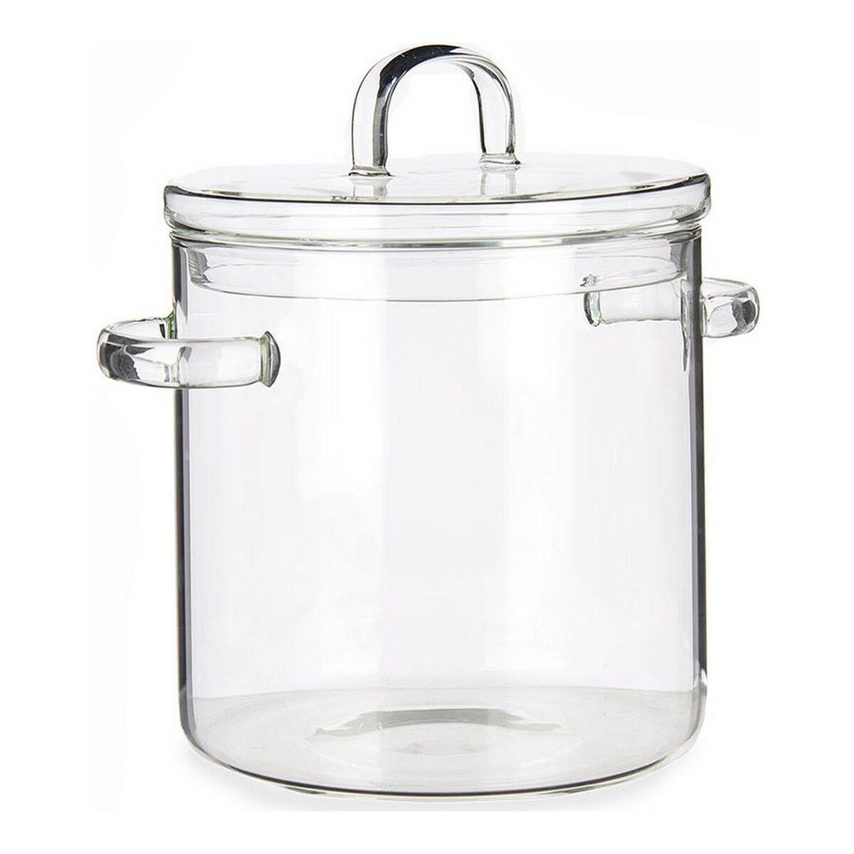 Olla con Tapa Vivalto TP-HM05-2200/BHA1 Transparente Vidrio de Borosilicato 15,3 x 19,5 x 21 cm