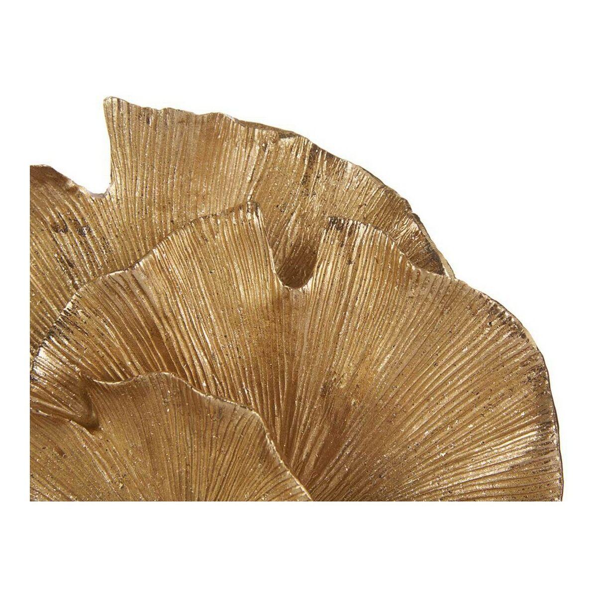 Figura Decorativa Flor Dorado poliresina (8 x 24,5 x 22 cm)