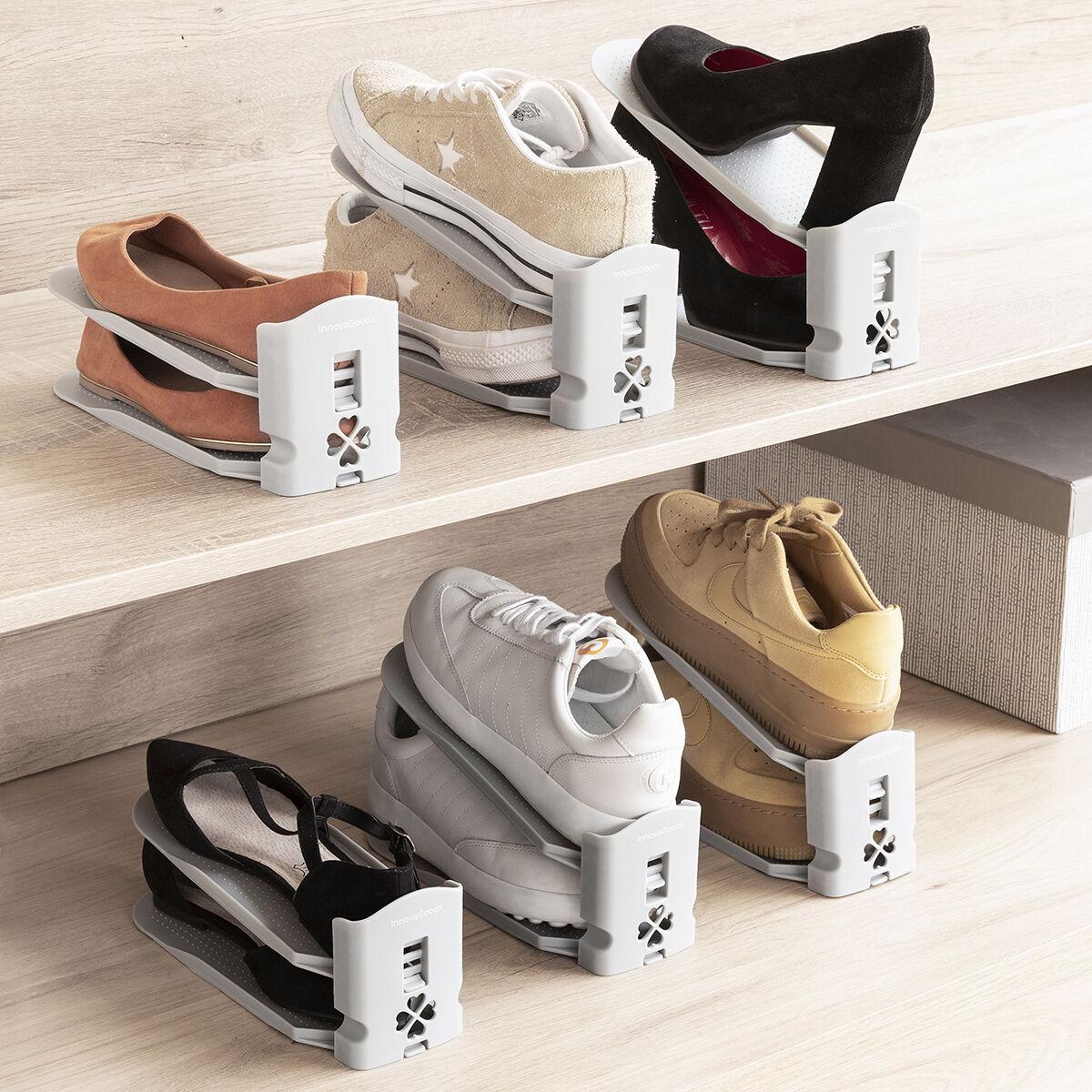 InnovaGoods® Organizador de zapatos regulable Scholzzer (6 unidades), organiza tus zapatos de forma cómoda y eficiente, con dife