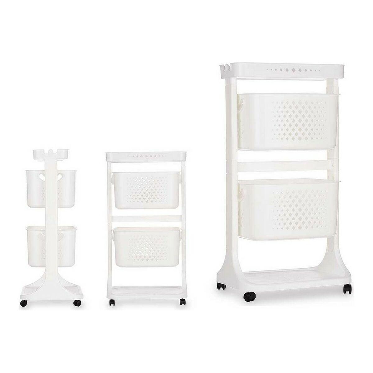 Carrito Verdulero Kinvara TP-747-1 Blanco Polipropileno Plástico 33 x 83,5 x 42 cm