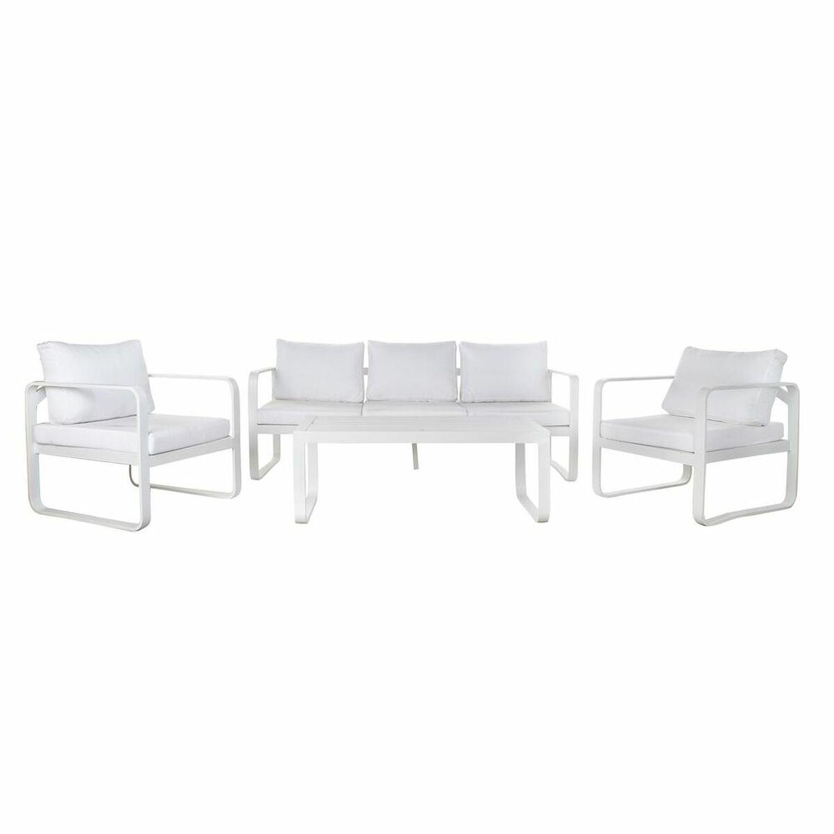 Sofá de Jardín DKD Home Decor Blanco Aluminio 78 cm 184 x 72 x 78 cm  