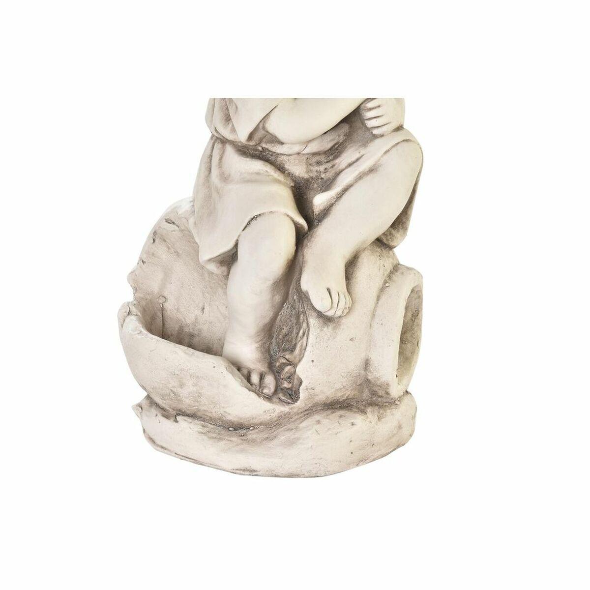Figura Decorativa para Jardín DKD Home Decor Blanco 27 x 23 x 55 cm Niños Magnesio (2 Unidades) (27 x 23 x 55 cm)