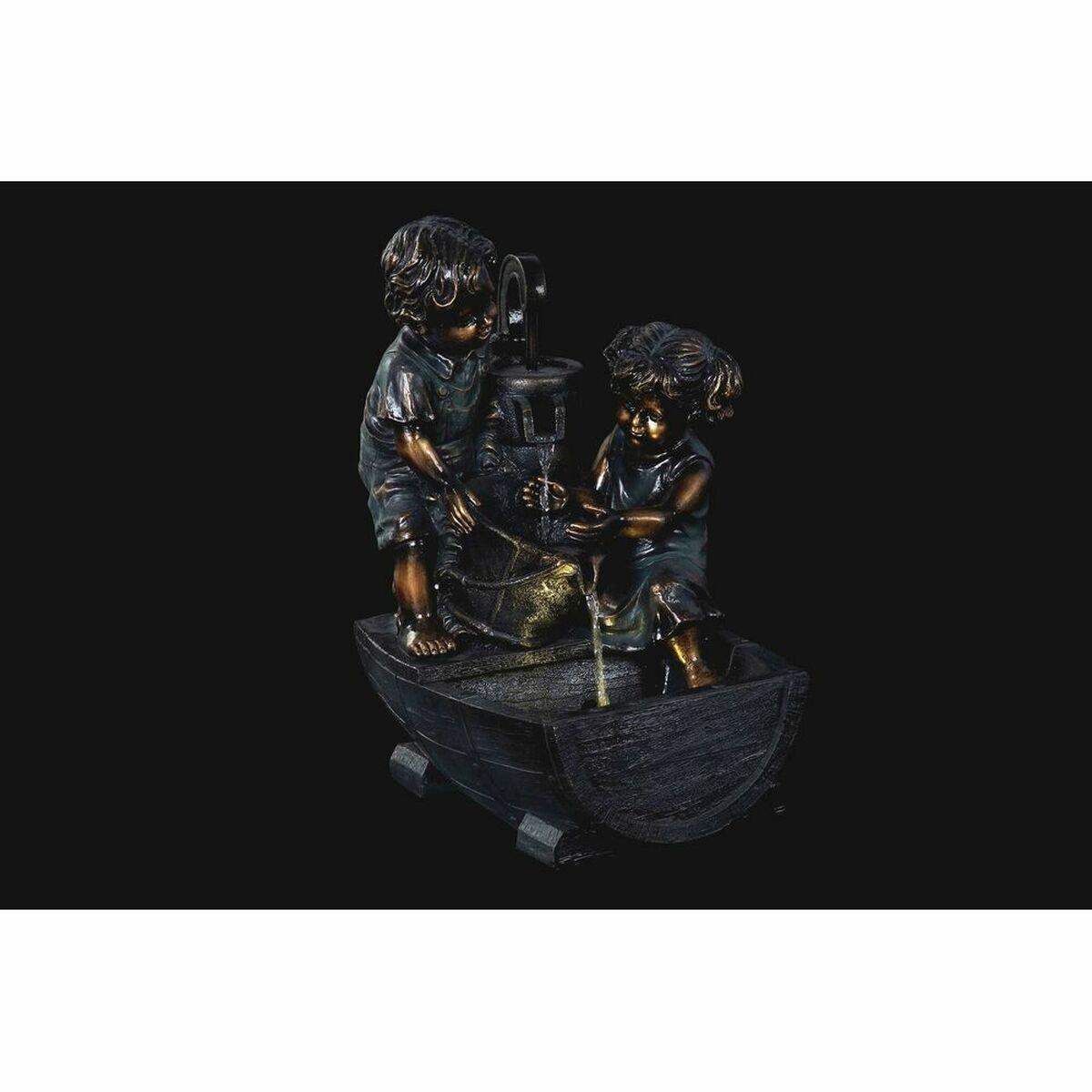 Fuente de Jardín DKD Home Decor Bronce Resina Niños (44 cm)