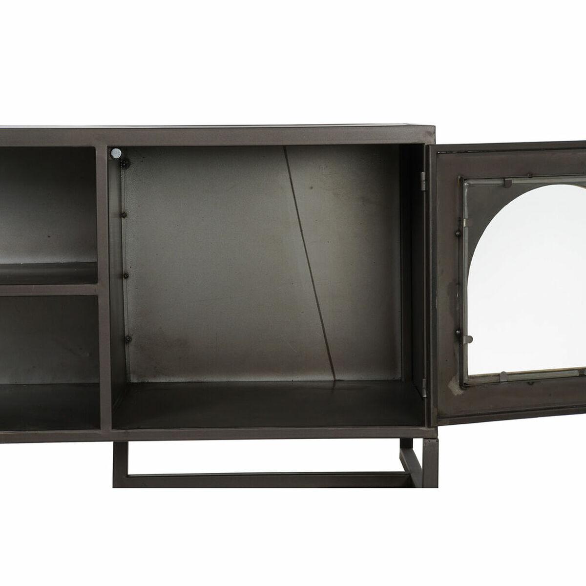 Mueble de TV DKD Home Decor Negro Cristal Metal (150 x 50 x 45 cm)