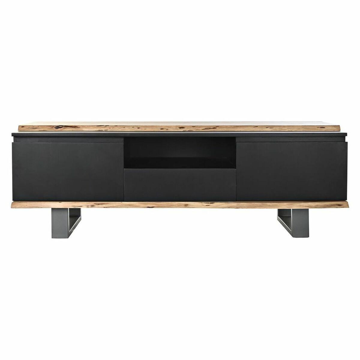 Mueble de TV DKD Home Decor Negro 145 x 45 x 50 cm Marrón Madera de mango