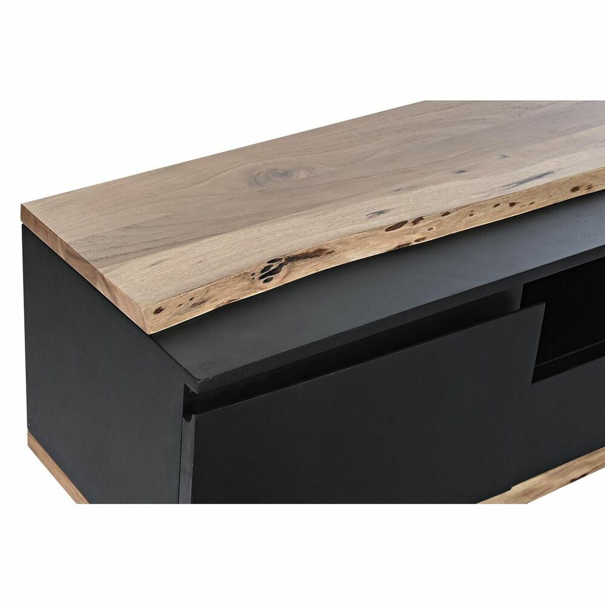 Mueble de TV DKD Home Decor Negro 145 x 45 x 50 cm Marrón Madera de mango