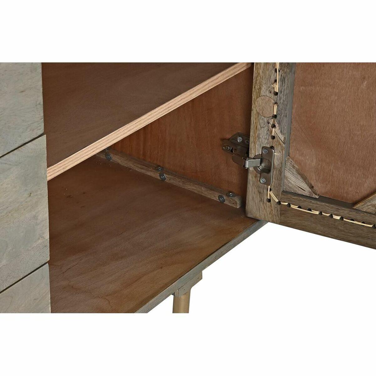 Aparador DKD Home Decor Gris Natural Madera de mango Madera MDF 160 x 40 x 75 cm