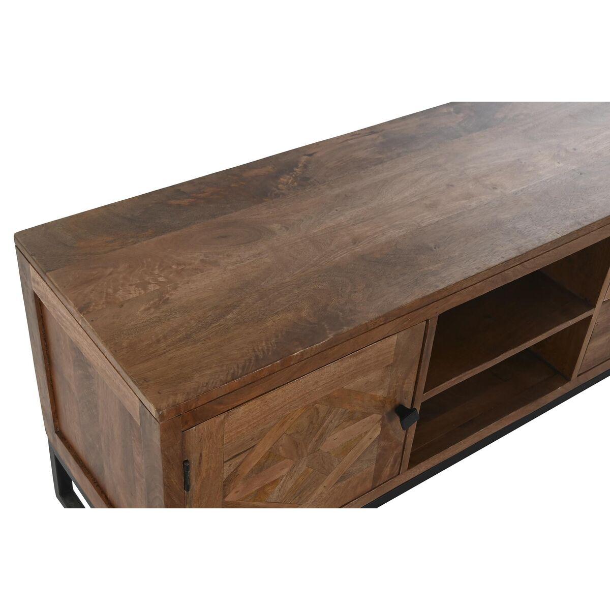 Aparador DKD Home Decor Natural Negro Dorado Metal Madera de mango (145 x 40 x 85 cm)