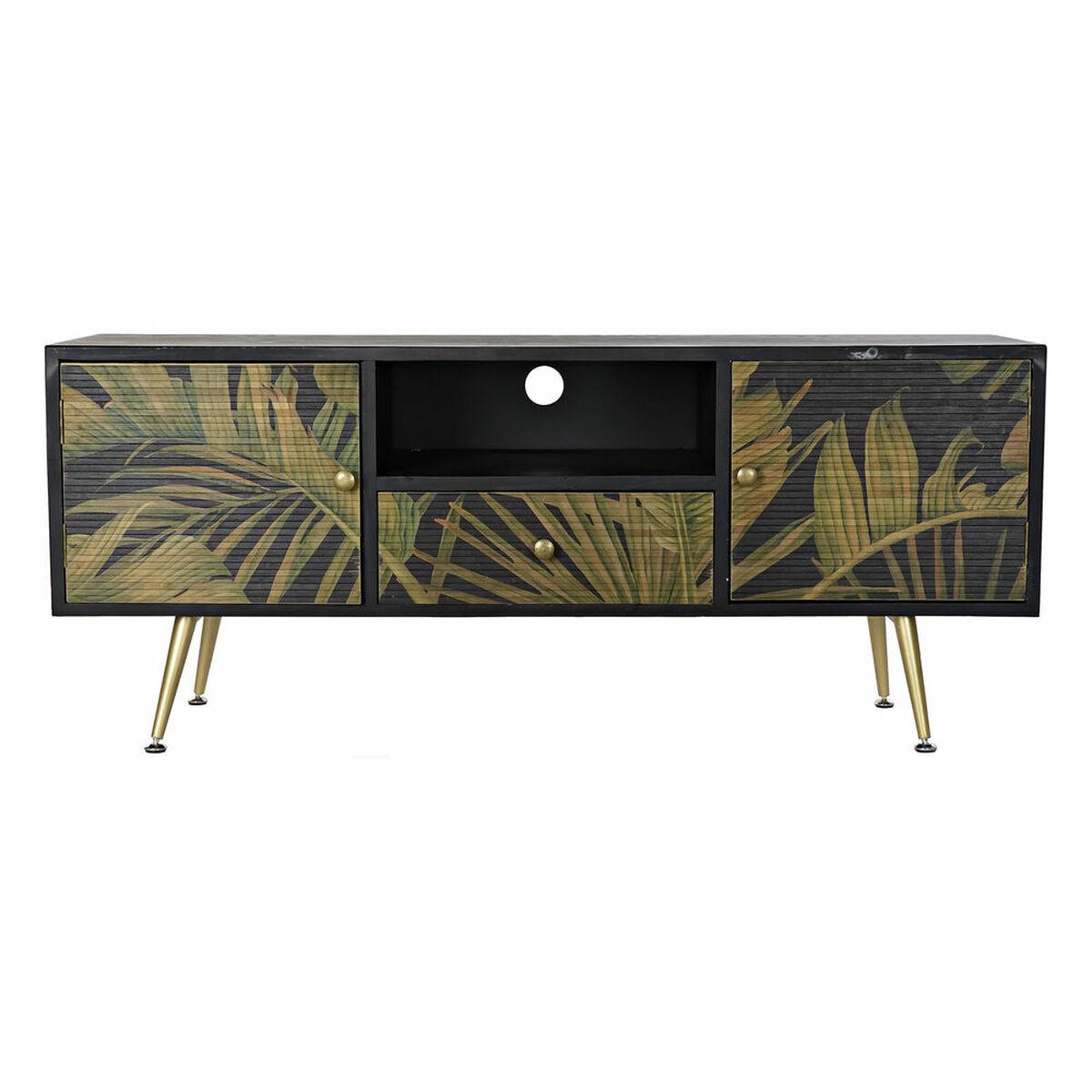 Aparador DKD Home Decor Negro Abeto Metal MDF Verde
