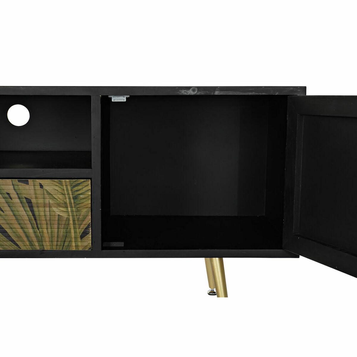 Aparador DKD Home Decor Negro Abeto Metal MDF Verde