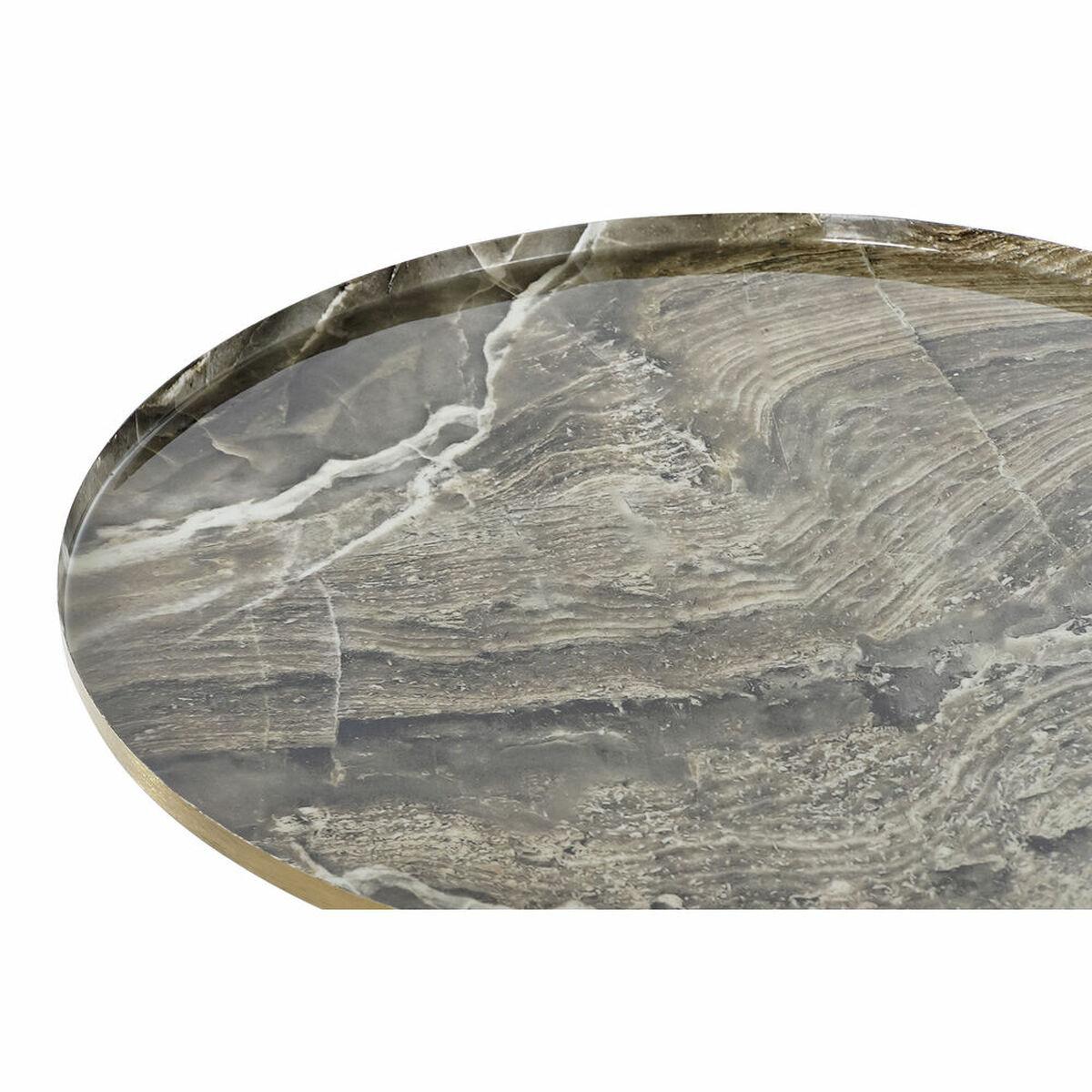 Mesita Auxiliar DKD Home Decor Marrón Dorado 51 x 51 x 51 cm