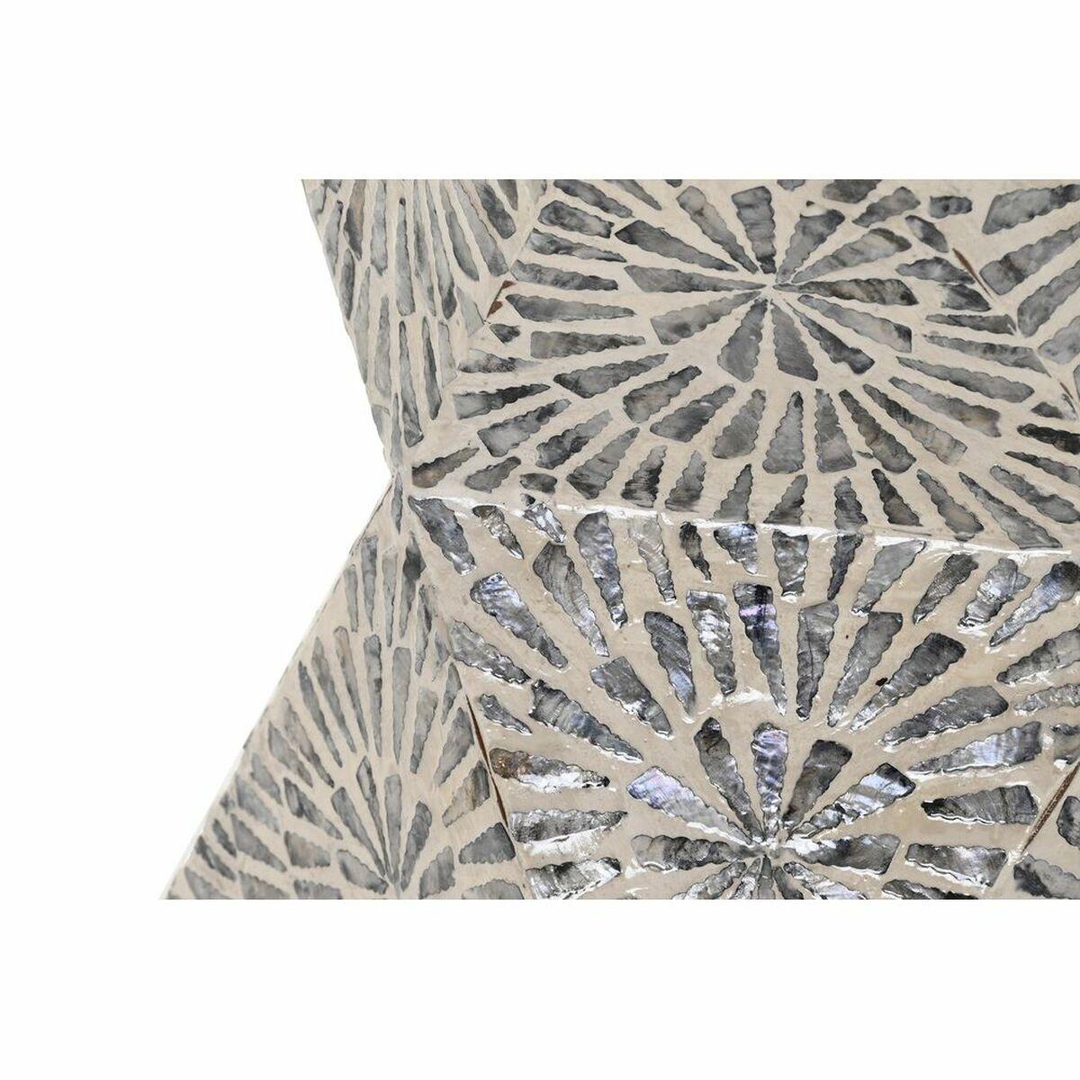 Mesa auxiliar DKD Home Decor Gris Beige Nácar 34 x 34 x 45 cm