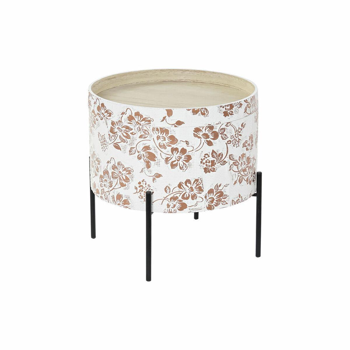 Mesita Auxiliar DKD Home Decor Blanco Negro 38 x 38 x 39 cm