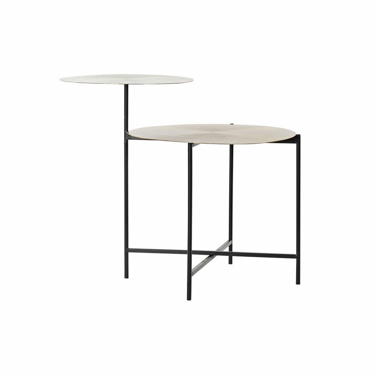 Mesa auxiliar DKD Home Decor Negro Dorado Aluminio Moderno (73 x 53 x 61 cm)