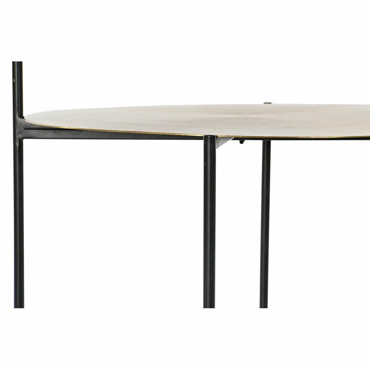 Mesa auxiliar DKD Home Decor Negro Dorado Aluminio Moderno (73 x 53 x 61 cm)