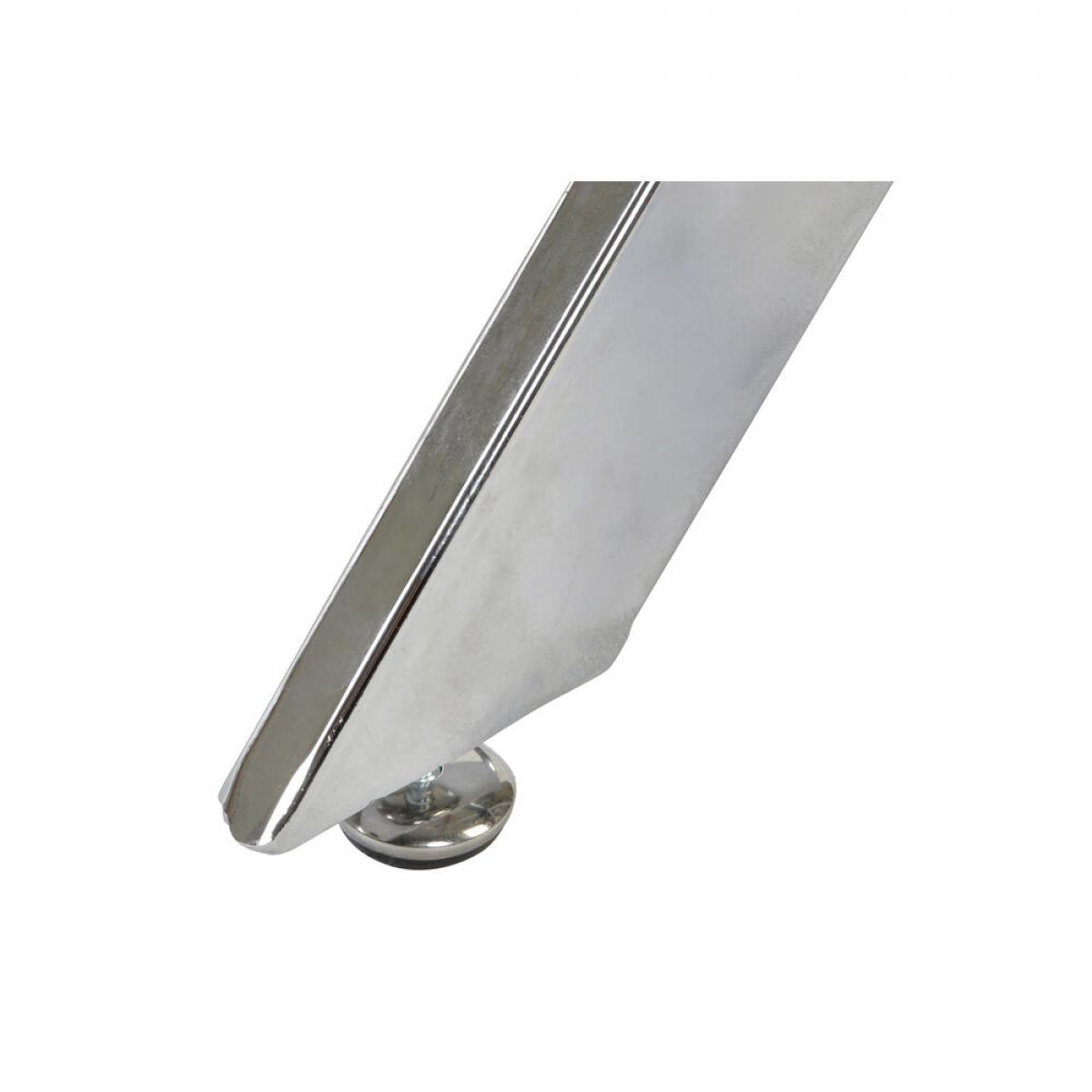Mesa auxiliar DKD Home Decor Cristal Plateado Metal Transparente